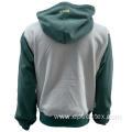 Men's Cotton Printing Contrast Color Zipper Hoodies